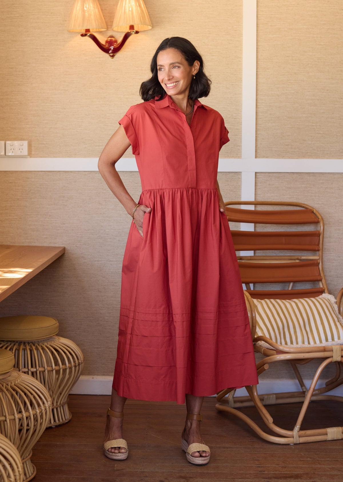 GRACIE SHIRTDRESS - TUSCAN ROSE