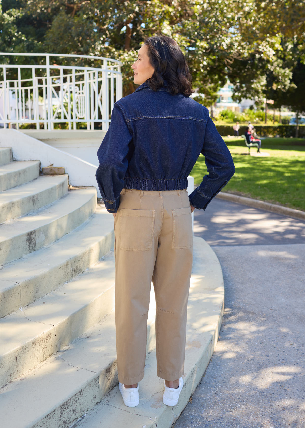 EVIE CROP PANT - TAN