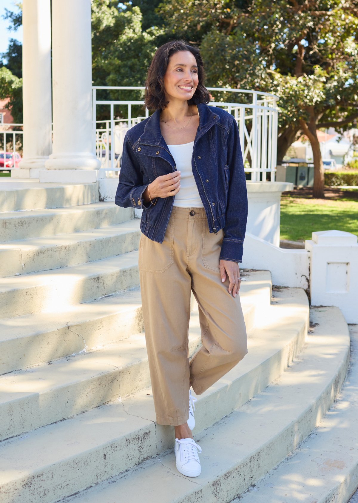EVIE CROP PANT - TAN
