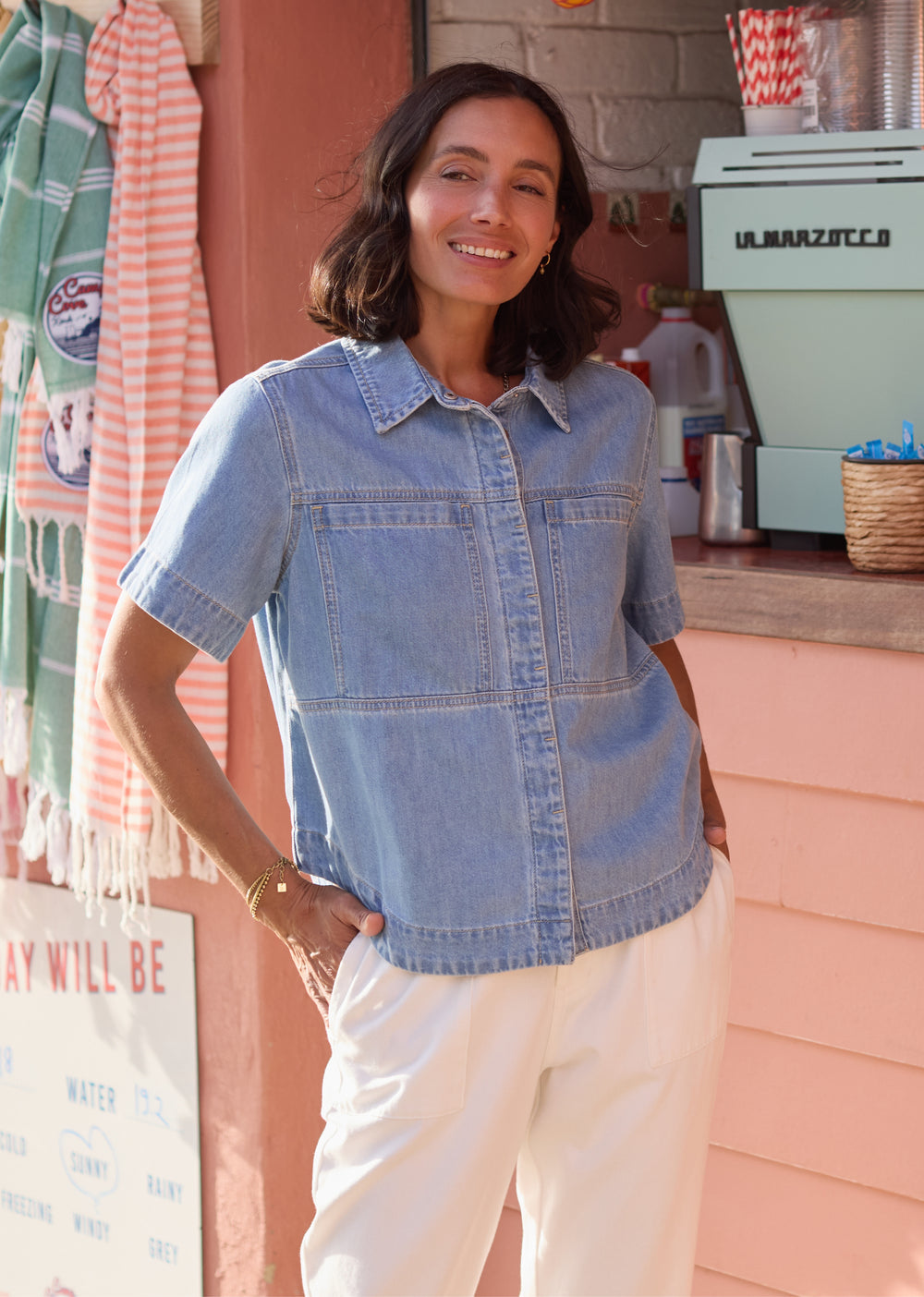 SADIE DENIM SHIRT - LIGHT BLUE