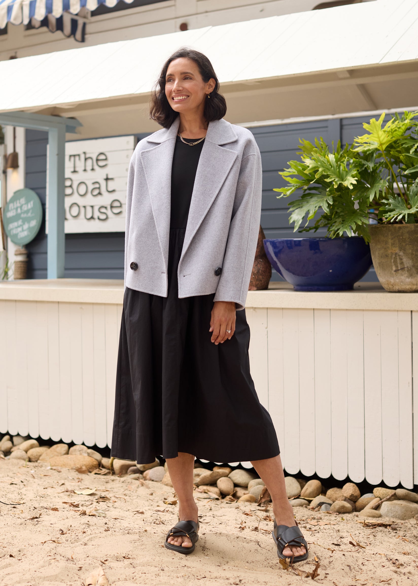 GRETA MIDI DRESS - BLACK