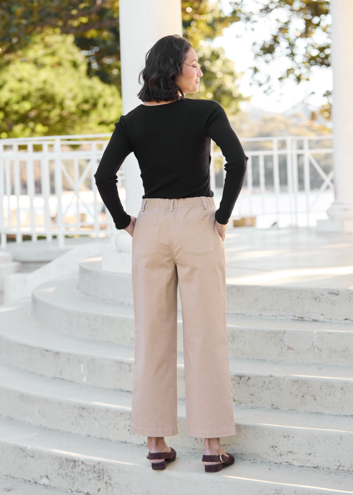 IVY CROP PANT - CAMEL