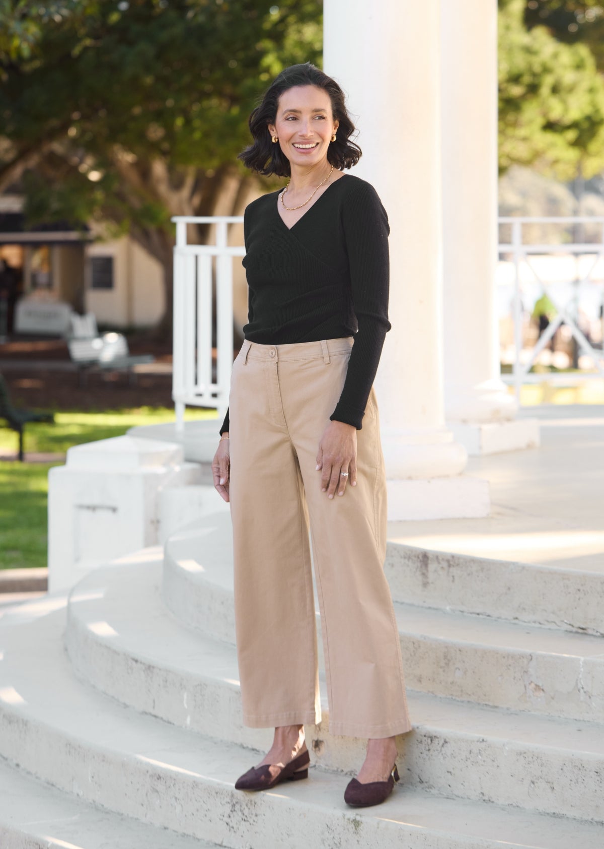 IVY CROP PANT - CAMEL