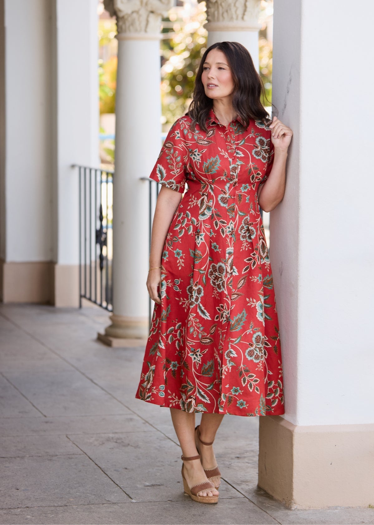 CLEO MIDI DRESS - POSEY PRINT
