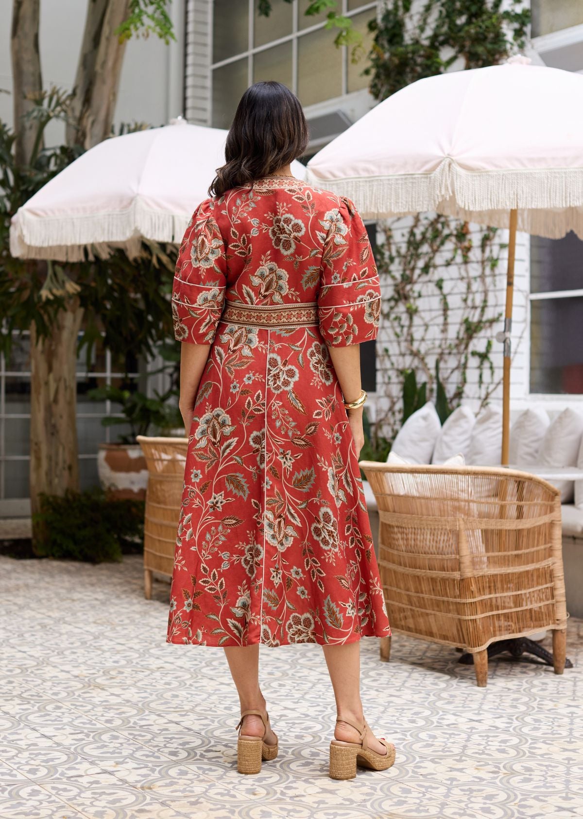VALENTINA MIDI DRESS - POSEY PRINT – M A Y E
